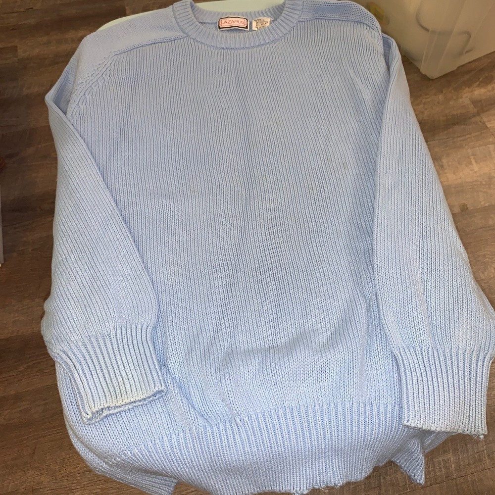 Lazarus  man’s size L light blue 100% cotton sweater